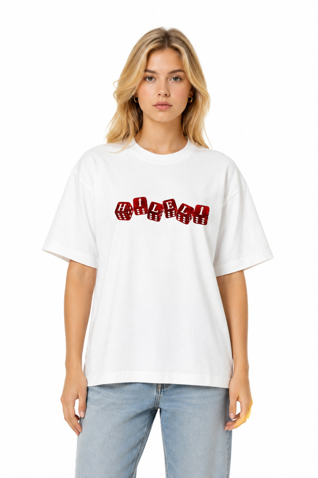 Unisex Women's Men's Manifesto Manifesto Cube Front Printed Oversize Thick Fabric Relaxed Fit T-Shirt