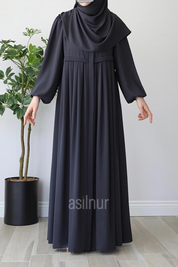 Esin Pleated Ferace Smoked