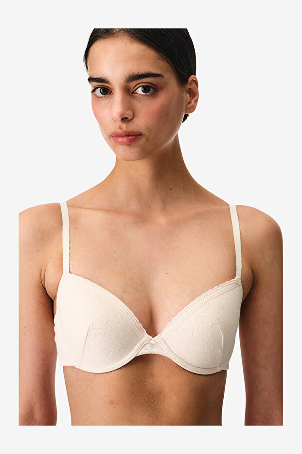 Women Daylift Pointel Cream/Pink Lifting Wired Bra