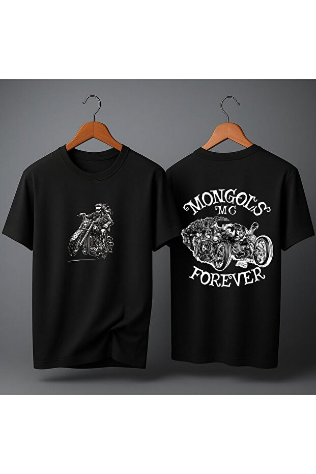 Oversize Mongol and Mongrel Mob Biker Club Back Printed Premium Unisex T-Shirt