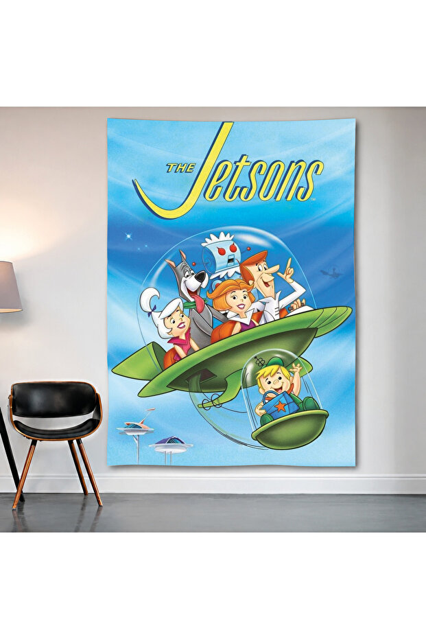 The Jetsons Wall Covering Wall Tapestry First Quality Satin Fabric Poster