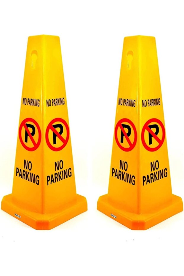 No Parking Cone | Yellow No Parking Sign with 4 Sides View | Easily Noticable No Parking Sign 68x28x28 cm (5)