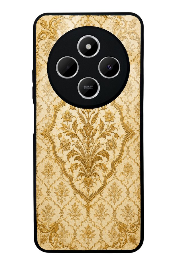 Xiaomi Redmi 14C Ivory Ottoman Gold Design Glossy Phone Case