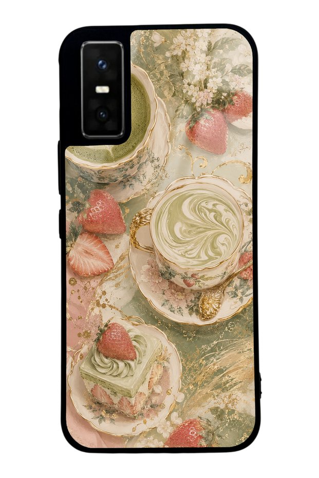 Infinix Gt 30 Pro Glossy Phone Case with Sage Strawberry Matcha Design
