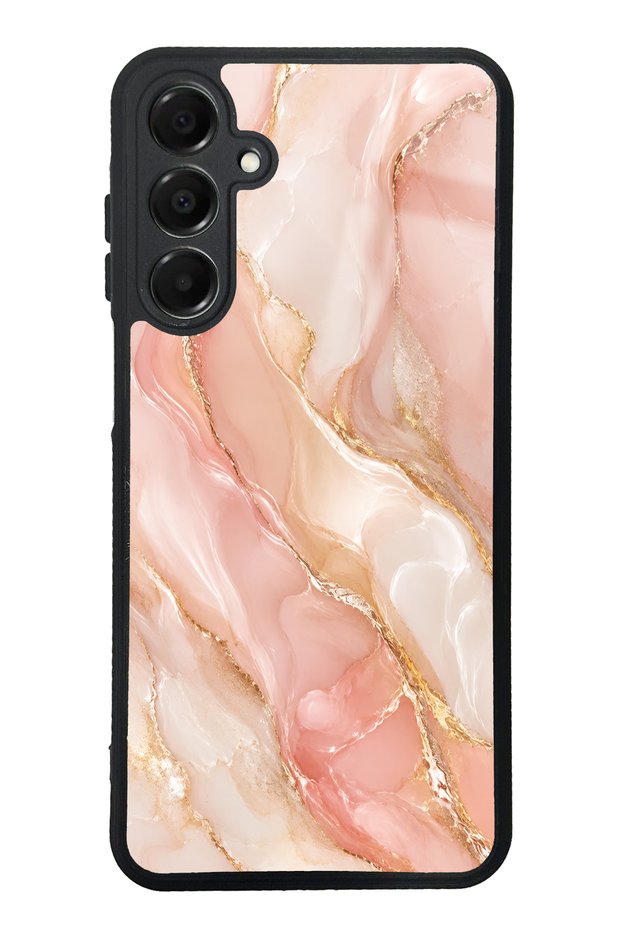 Samsung A16 Blush Gold Marble Design Glossy Phone Case