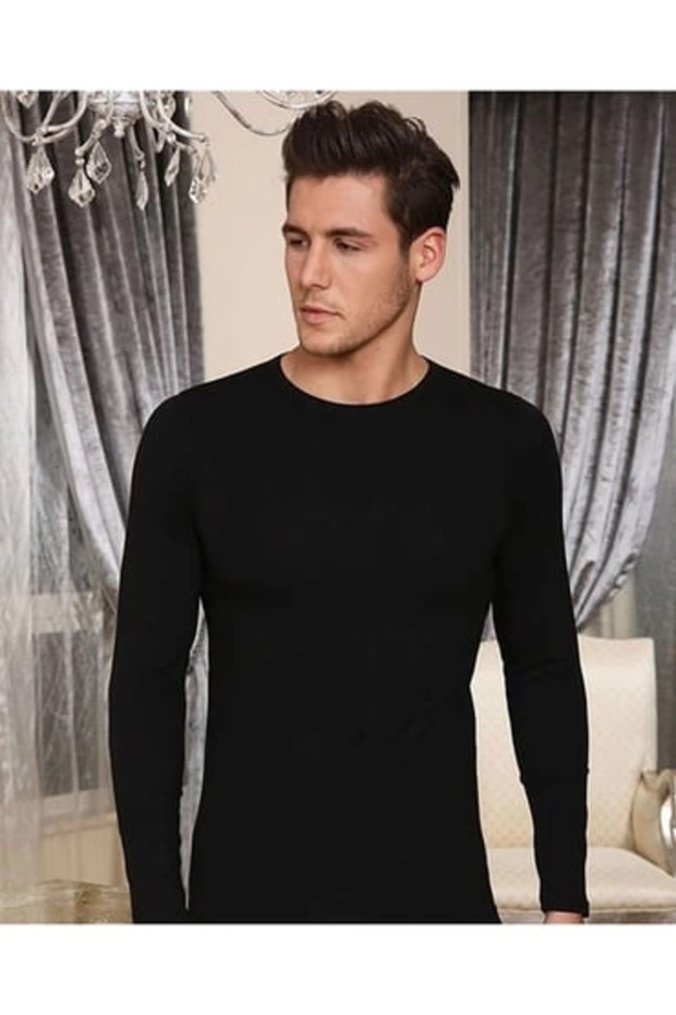 Berrak men's lycra supreme long sleeve crew neck bodysuit 1025