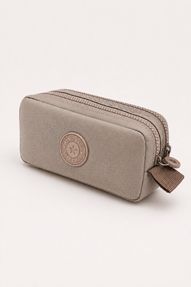 Unisex Mink Pen Holder, Double Compartment Pencil Case, 20X10X5Cm