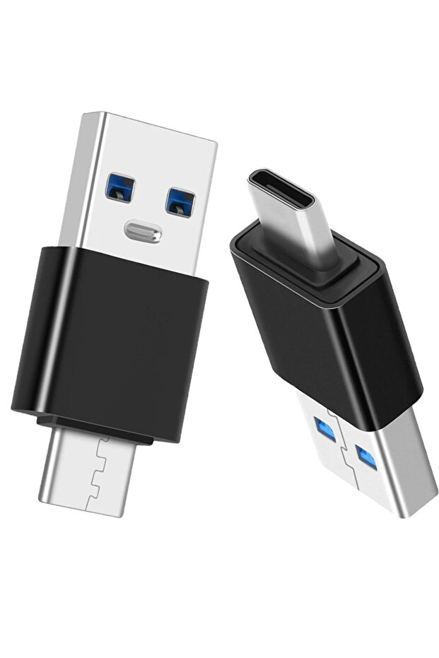 black 2pcs USB3.1 Male to USB C Male Adapter Charging Adapter for Easy Device Connection for Macbook
