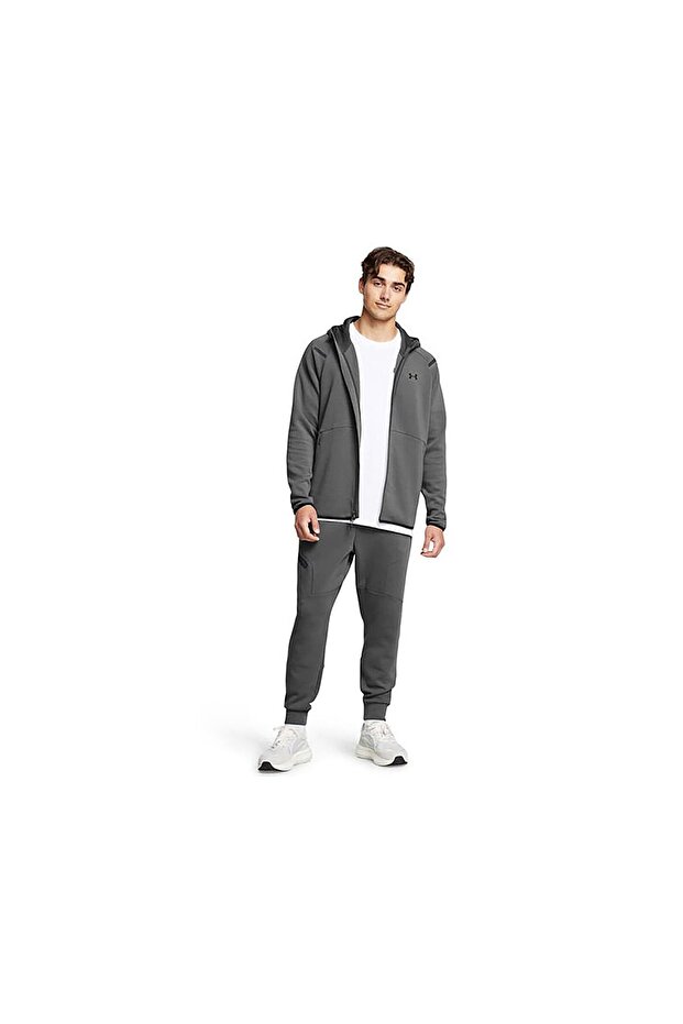 Ua men's grey unstoppable fleece eu sweatpants 1389353-025