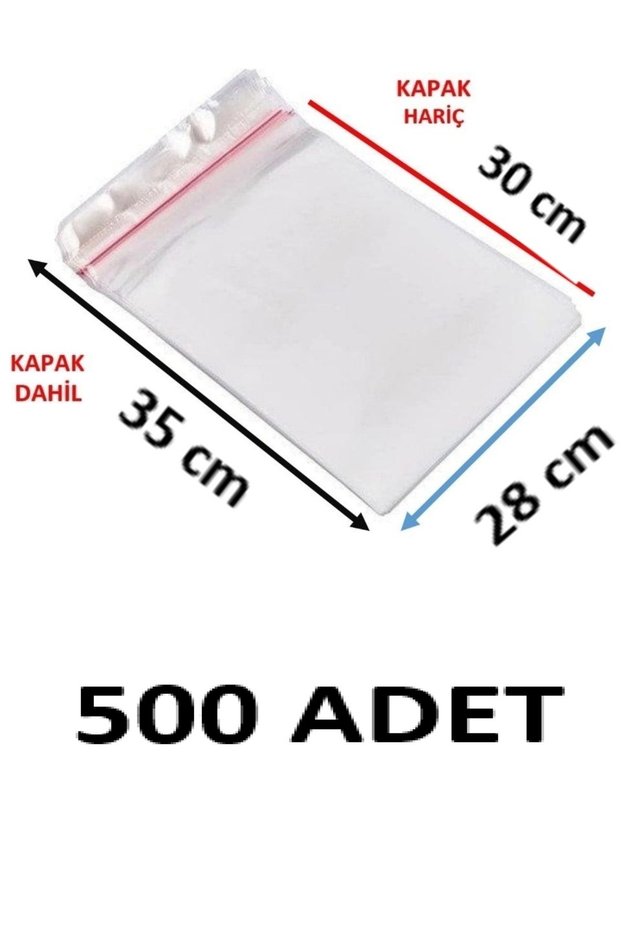 500 Pieces 28X30+5 cm Adhesive Transparent Glossy Opp Bags Dowry Bags