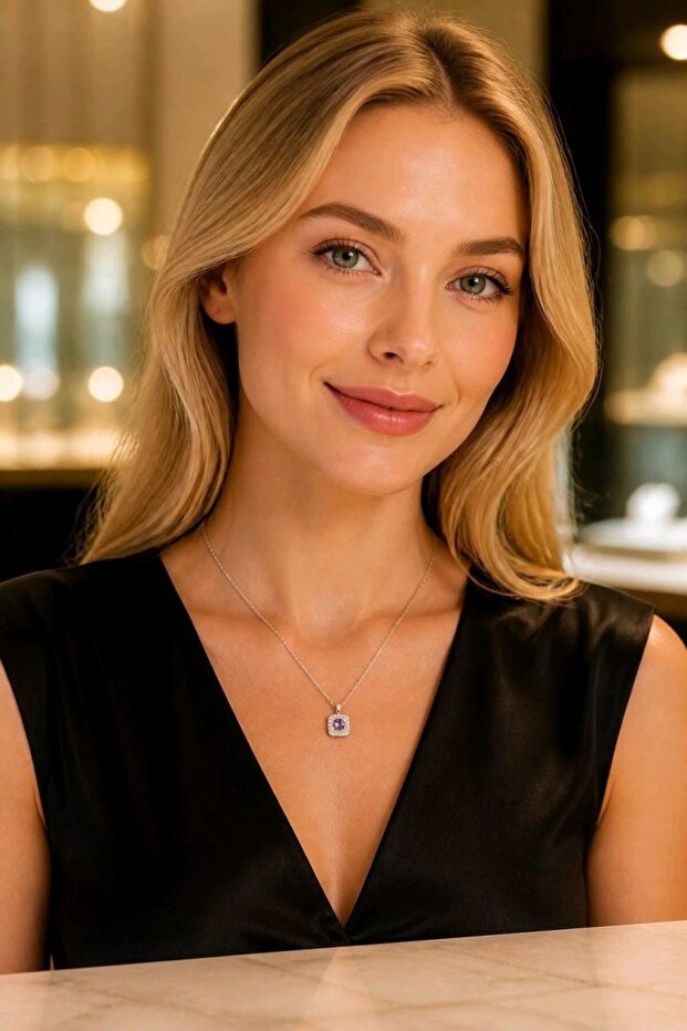 Luxurious Figured Statement Necklace with Zircon Stones
