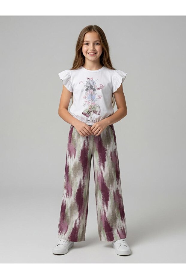 Sleeveless Ruffle Detailed Girls' Set
