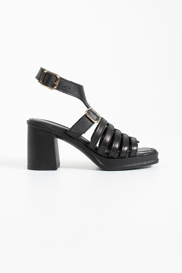 Virella Women's Light Sole Genuine Leather Sandals Black