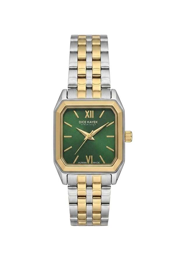 Women's Wristwatch Yellow White Plated Green Dial Dg-9075La-D10