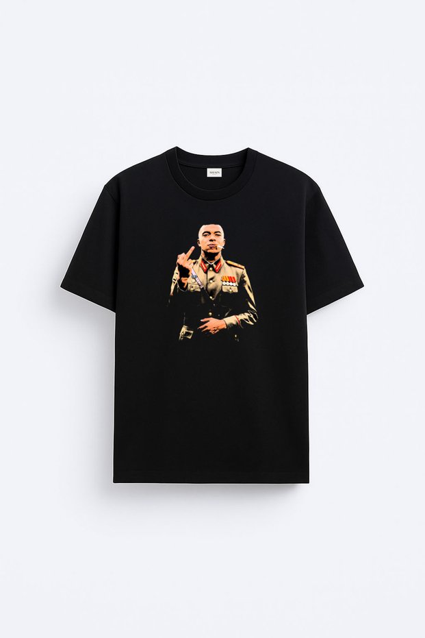 Dictator Kylian Mbappe Printed Cotton Black T-Shirt T-Shirt