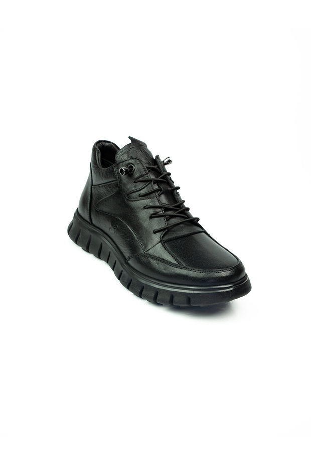 Z1115 Black Leather Women's Boots