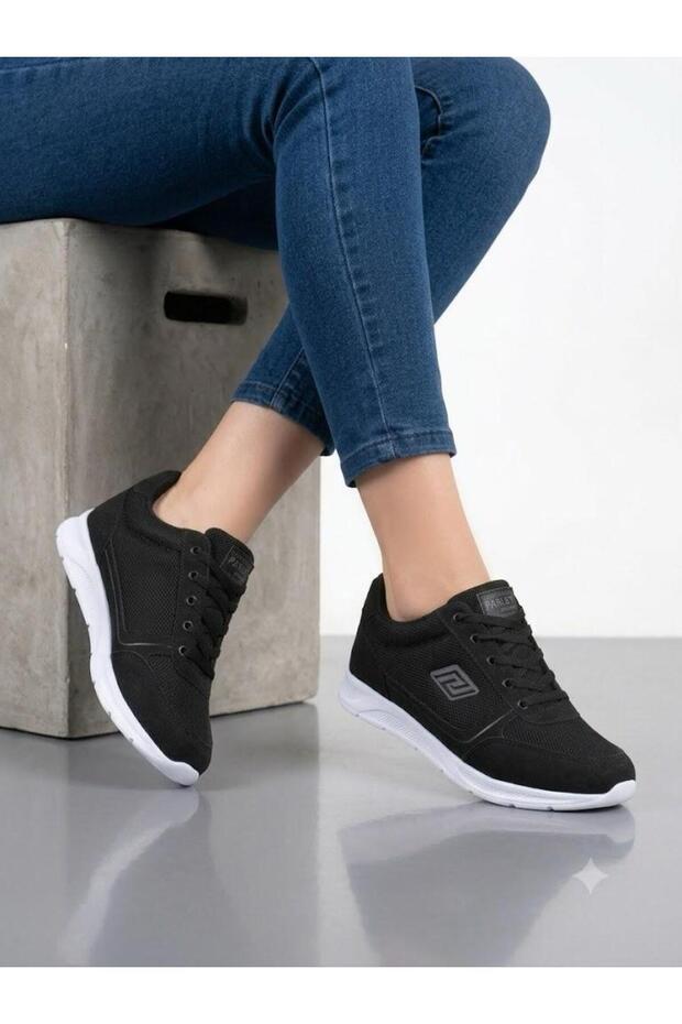 Women's Black Sneaker Ultra Light Orthopedic Sole Walking Shoes