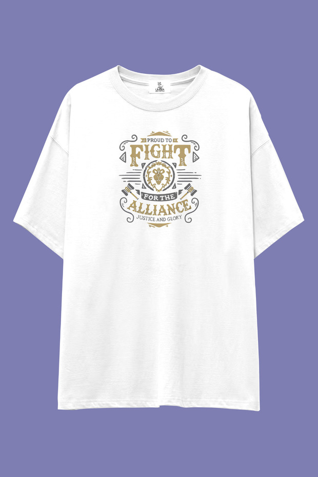 World of Warcraft Faction Series T-Shirt | Unisex 100% Cotton Black & White Printed Custom Design Tee