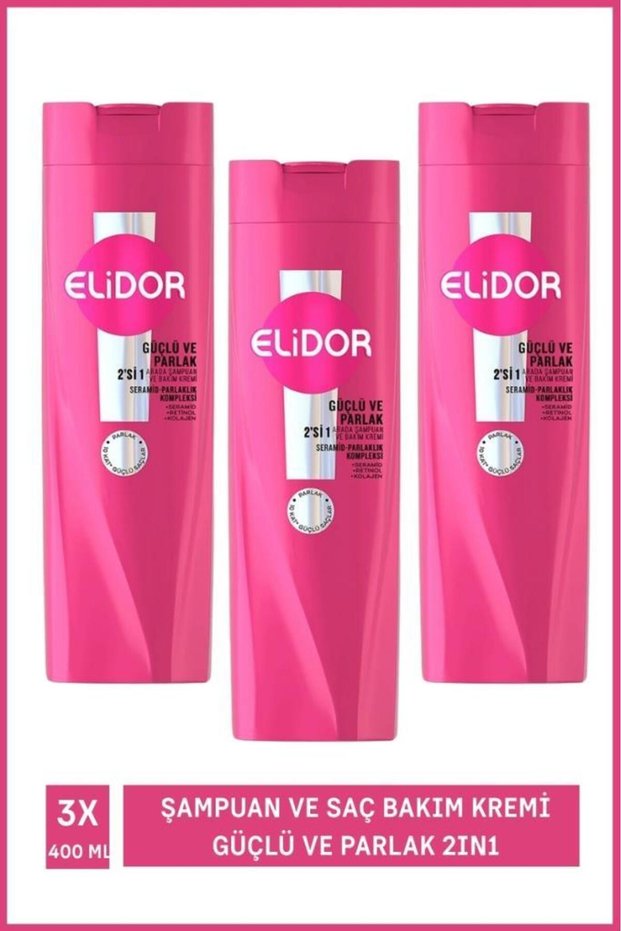 Strong and Shiny Shampoo and Conditioner 2 in 1 Shampoo Set 3 Pack 400 ml