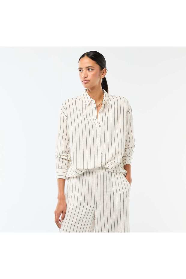 Linen Blend Shirt WHITE