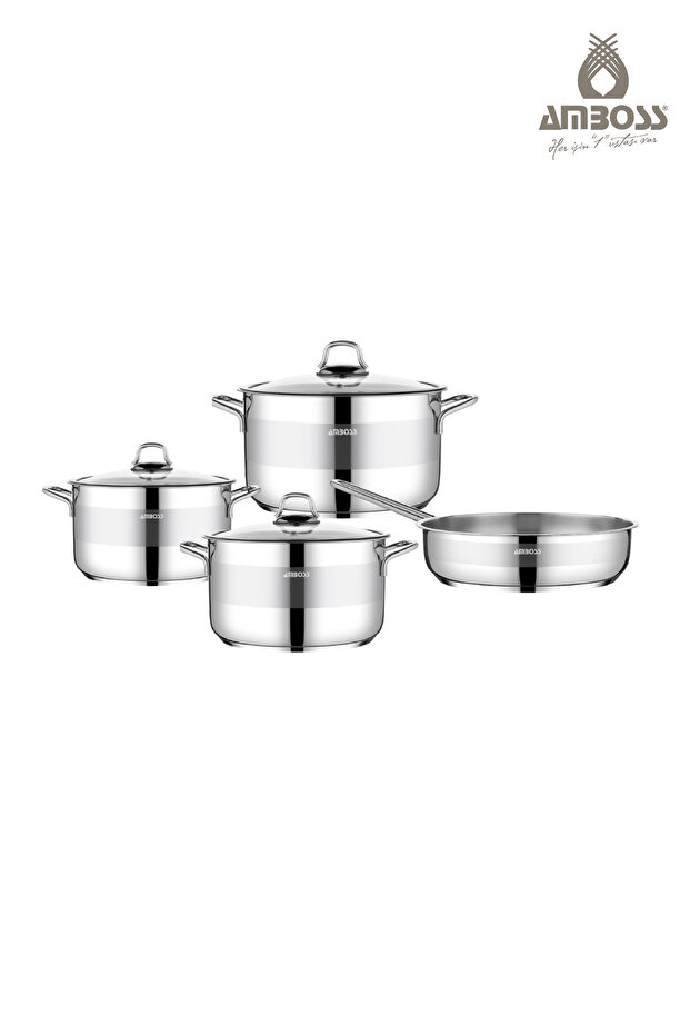 Siena Venezia 7 Piece Stainless Steel Pot & Pan Set