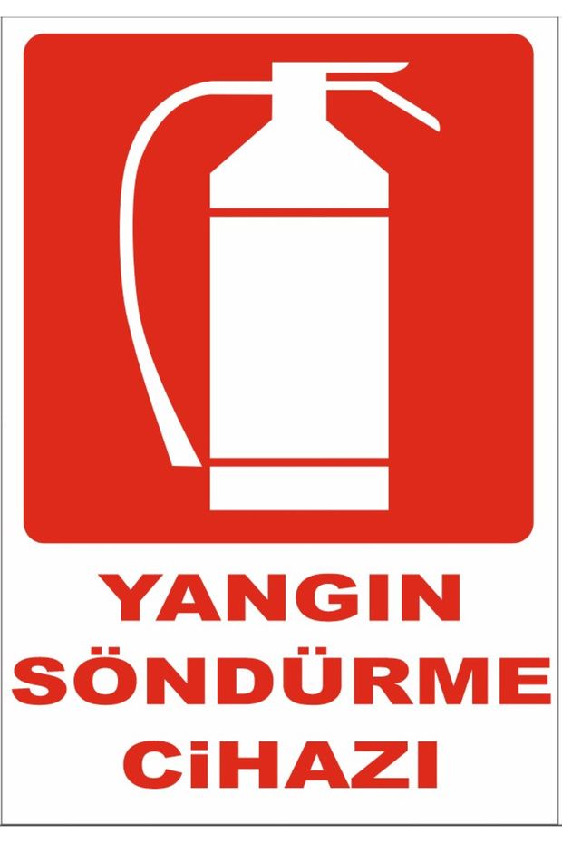 Fire Extinguishing Device Sticker 20X28 cm