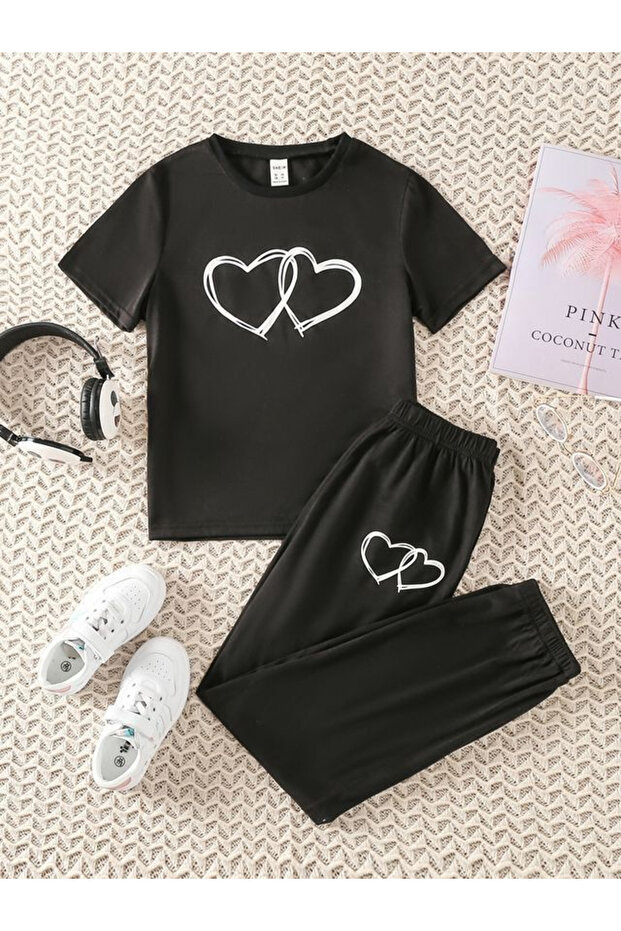 Unisex Printed T-Shirt and Shorts Set