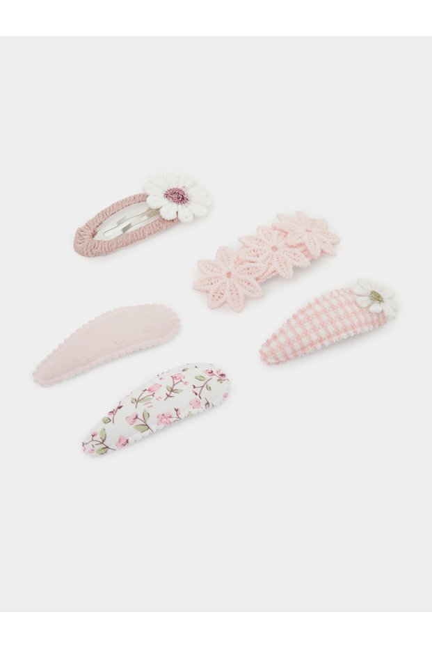 Pack Of 5 - Teen Girls Floral Hair Clips