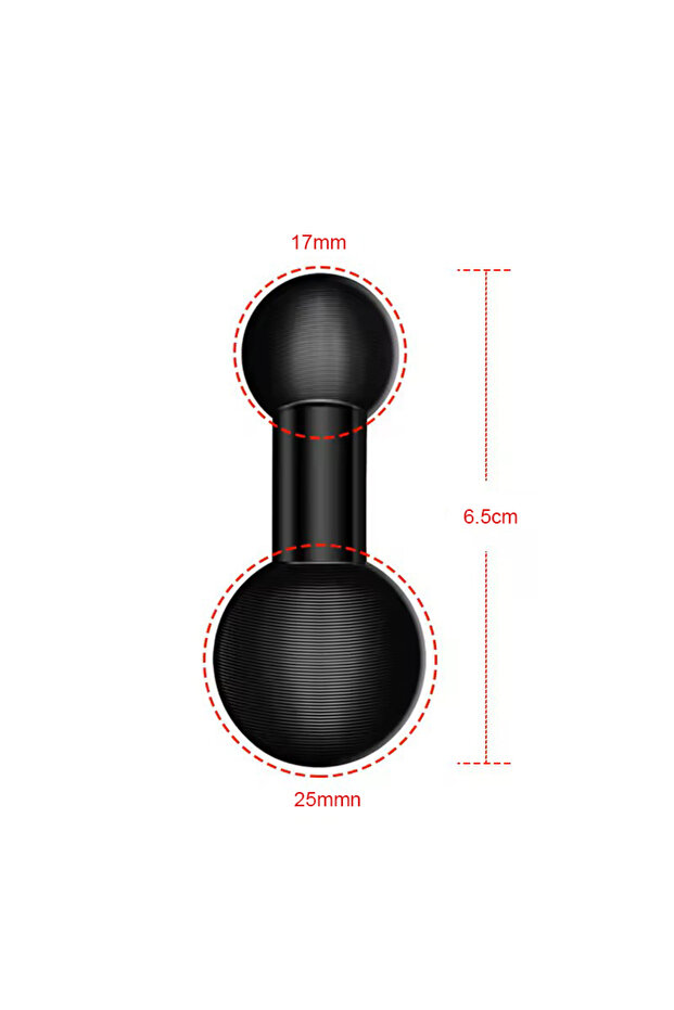 17mm to 25mm 17mm/20mm/25mm Ball Head Adapter Extended Double Ball Connecting Bracket for Gopro Inst