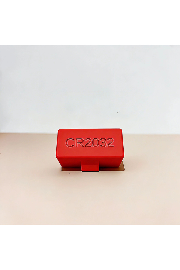 Red CR2032 Button Battery Storage Box, Mini Battery Organizer, Dustproof and Moisture-proof Househol