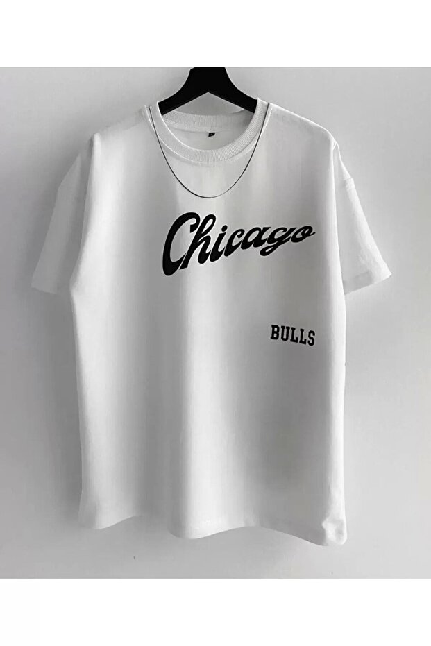 Men's Oversize Patterned 100% Cotton Crew Neck Short Sleeve T-shirt Bulss