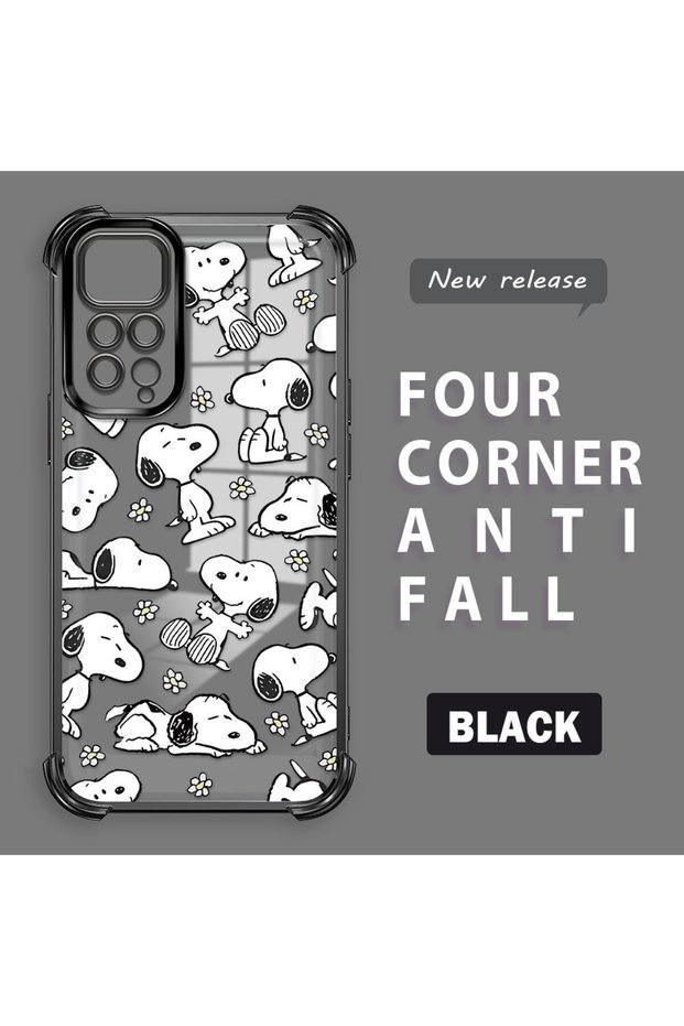 Xiaomi Redmi Note 11 Compatible Transparent Back Four-Corner Reinforced Impact Protection Silicone Case