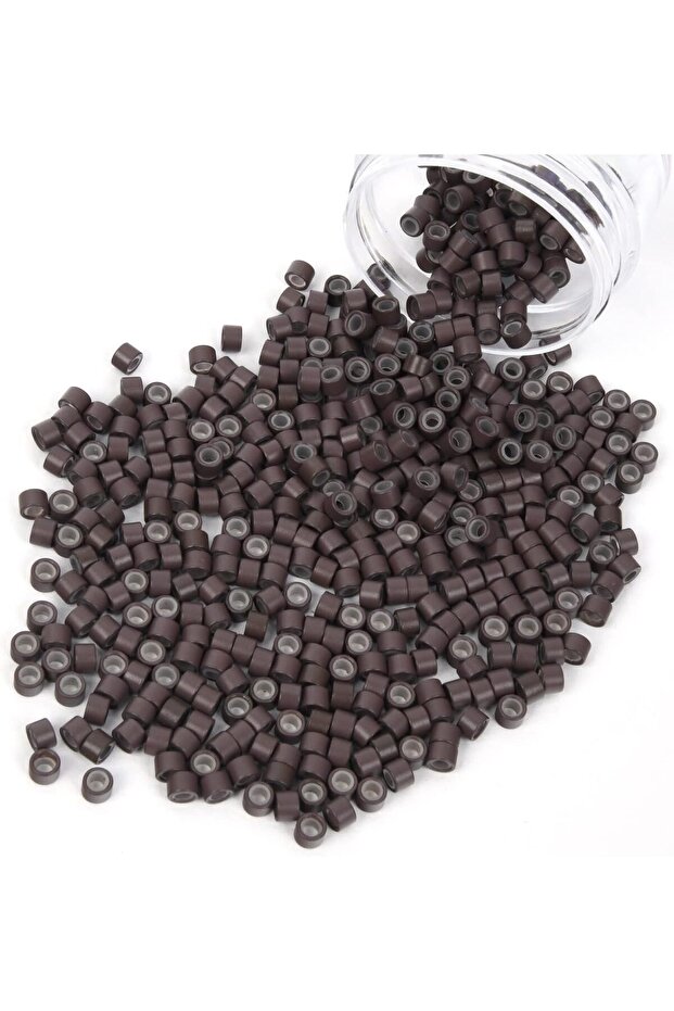 500Pcs 4mm Silicone Lined Micro Ring Beads for Hair Extensions 5Colors Apply