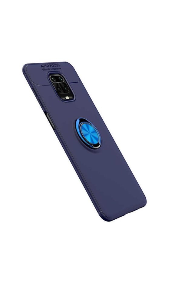 حافظة متوافقة مع هاتف Xiaomi Redmi Note 9s غطاء سيليكون مع حامل حلقة قابل للدوران