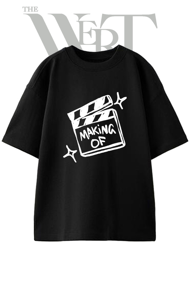 Making of Design Printed Unisex Black Oversize T-Shirt