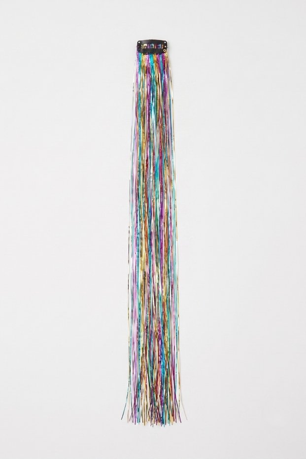 Multi-Colored Girls' Snap-On Hair Tinsel