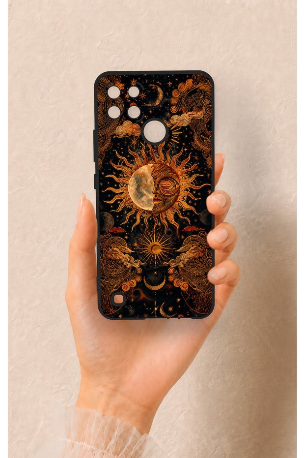Realme C21Y Compatible Mystic Sun Patterned Silicone Case
