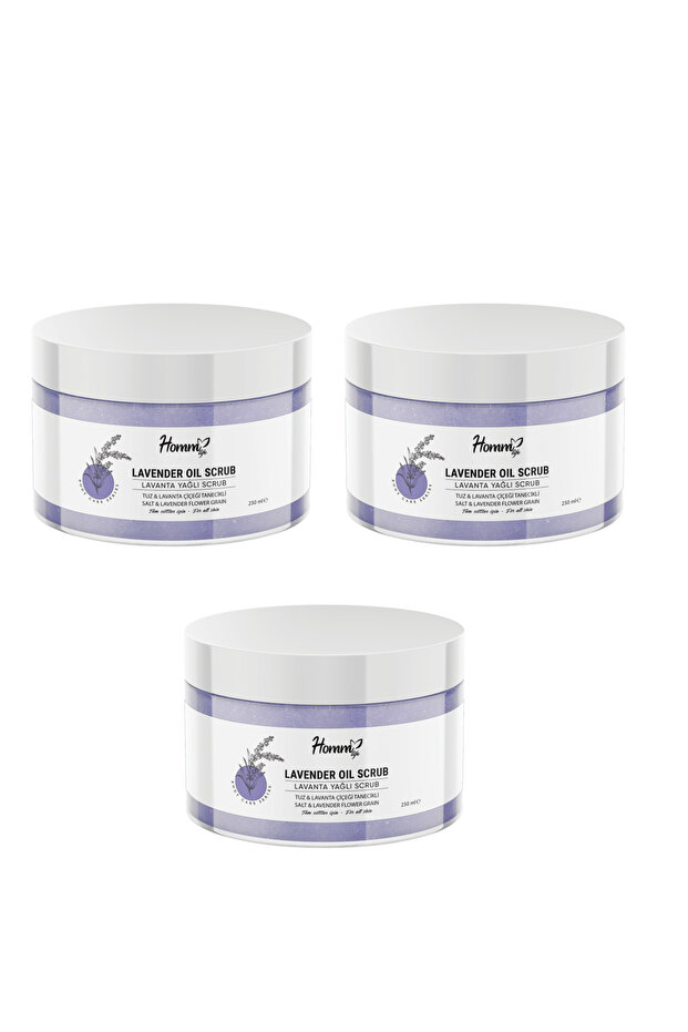 Homm Life Lavender Oil Herbal Scrub with Granules 250 ml - 3 Pcs