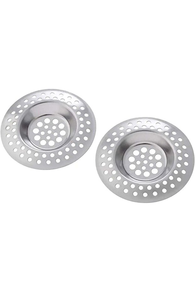 Kitchen Sink Strainer Set, Stainless Steel Drain Filter, 2-Pack