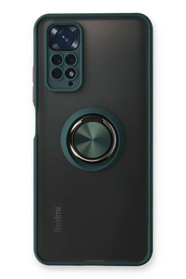 Aconcept Redmi Note 11 Case Montreal Silicone Cover with Ring (93737) - Green