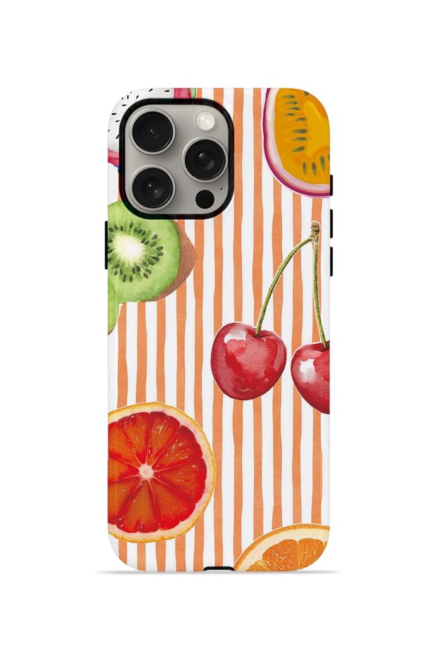 iPhone 15 Pro Vorian Double Layer Case Tutti Frutti Stripe