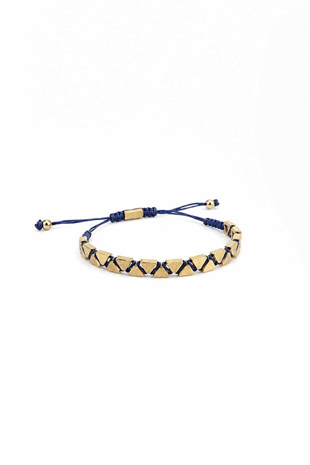 Nova Bronz Plate Bracelet Navy Blue