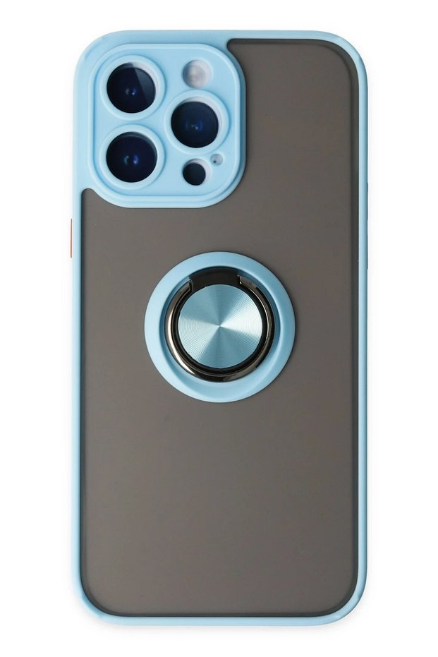 Concepta Newface iPhone 14 Pro Case Montreal Silicone Cover with Ring - (25725) Ice Blue