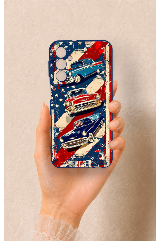 Samsung M34 Compatible American Chevrolet Patterned Silicone Case
