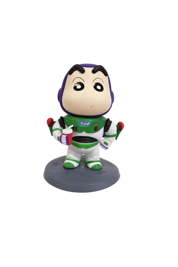 Bandai a02 Crayon Shin chan Woody Buzz Lightyear Cowboy Handmade Model Decoration Doll Birthday Gift