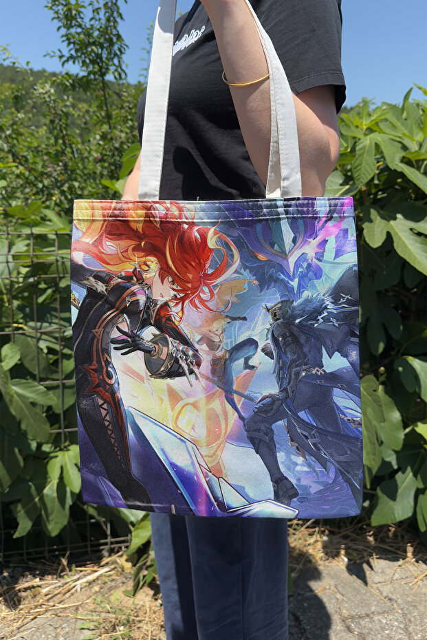 Mavuika Genshin Impact V5 Double-Sided Canvas Print Tote Bag Anime Bag
