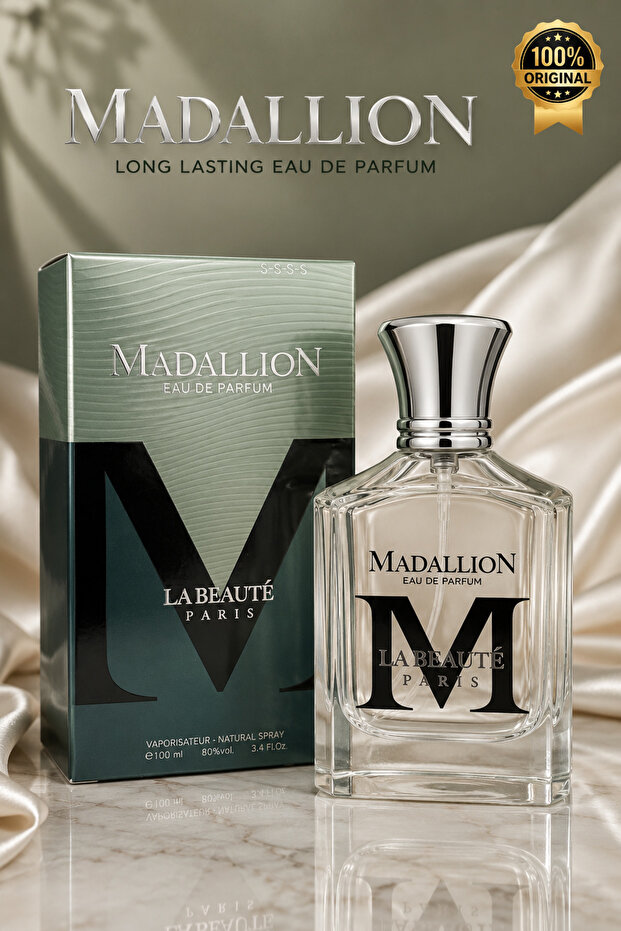 Madallion Eau de Parfum by La Beauté Paris 100ml – Long-Lasting Luxury Perfume Spray with Premium Silver Cap | Made in UAE, 3.4 Fl. Oz