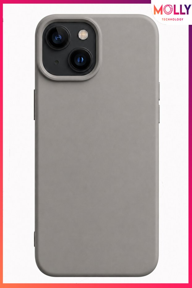 Alpha Gray Liquid Inside Velvet Matte Silicone Case for iPhone 14 Plus