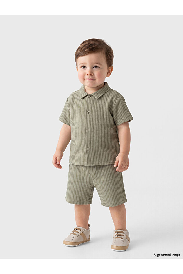 Trendlucky Striped Baby Boy Shorts Set with a Difference