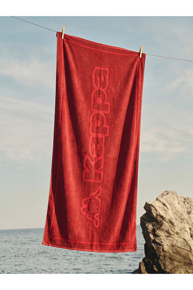 Kappa Red Cotton Beach Towel 70X150 cm
